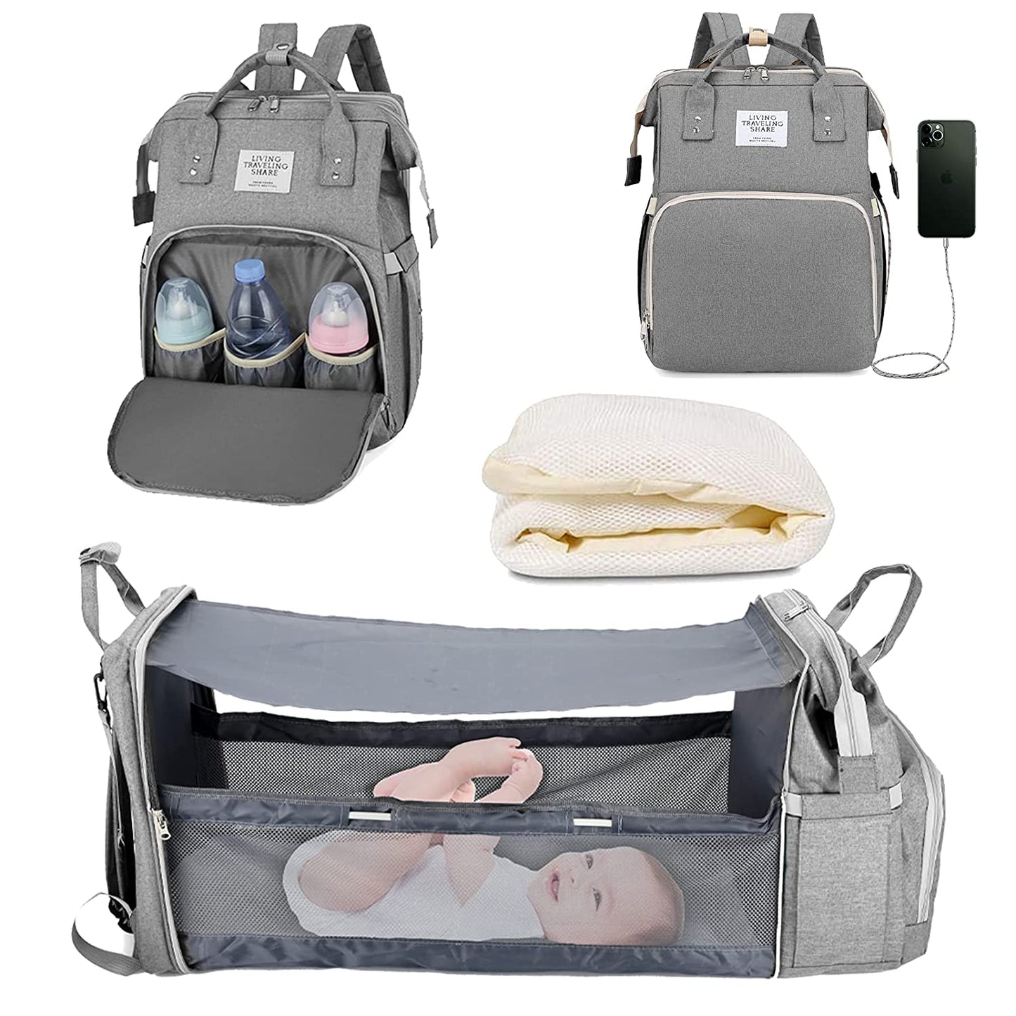 Sac à langer portatif | Berceau de voyage BabyNappy™ - ProtectorKids